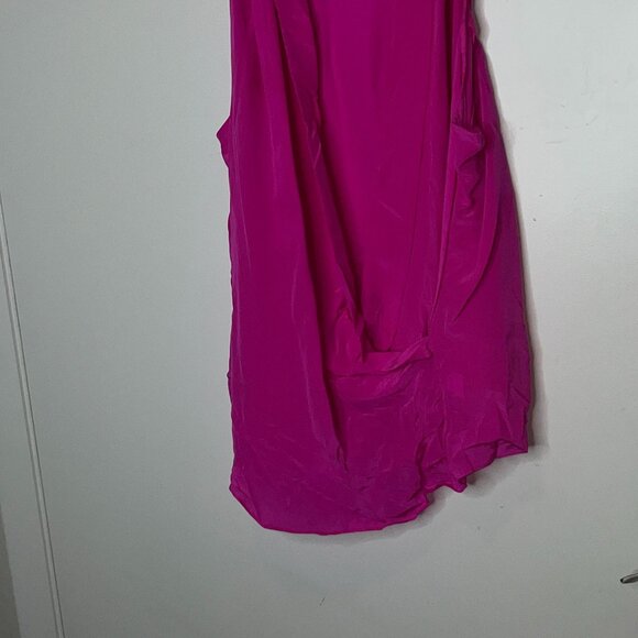 Trina Turk Womens XL Sleeveless Hot Pink Drape Vest TopBlouse - Picture 4 of 9